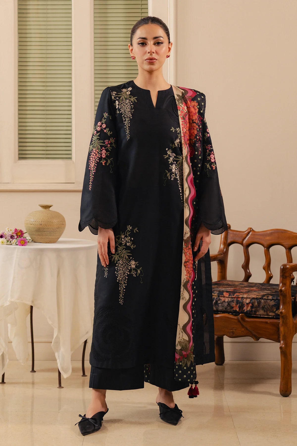 EMBROIDERED PREMIUM VISCOSE UW-0250 | Unstitched | Jazmin
