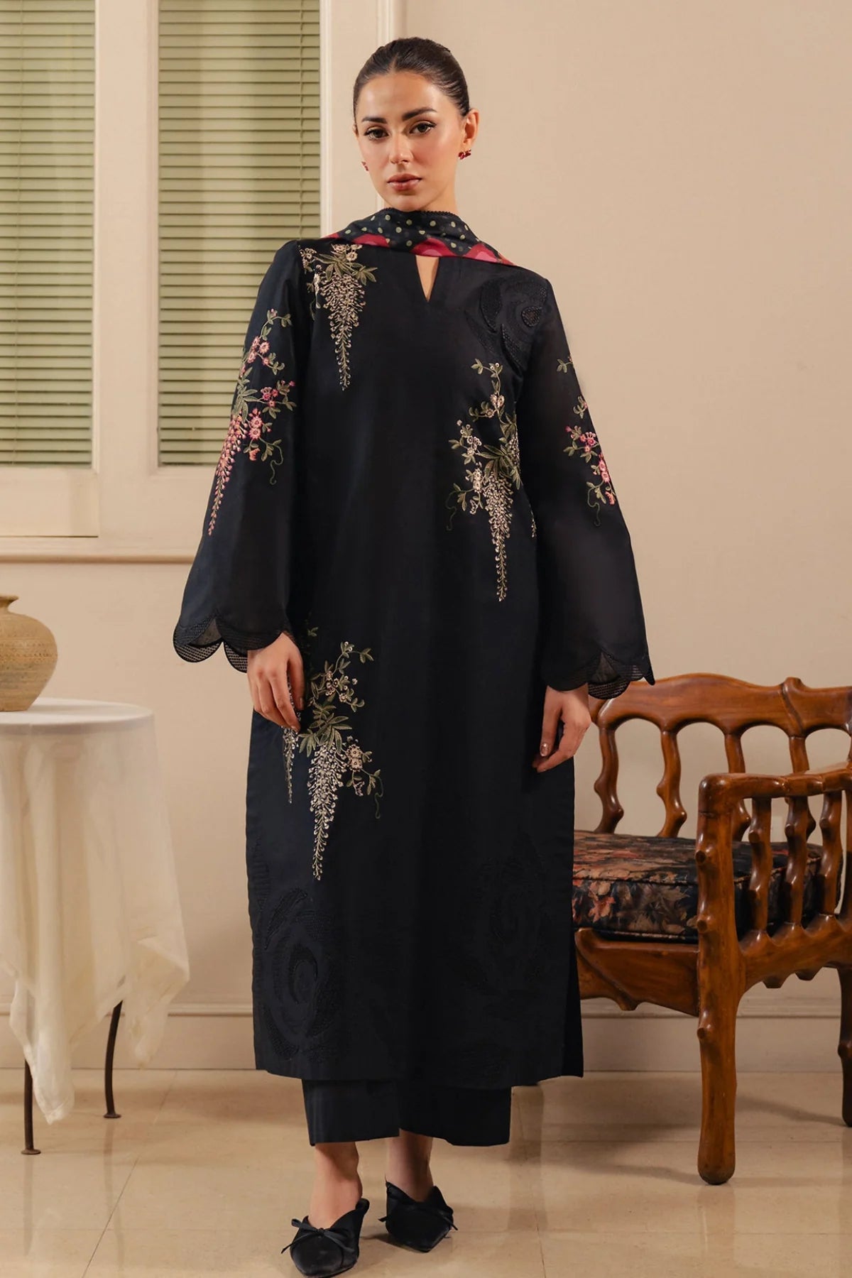 EMBROIDERED PREMIUM VISCOSE UW-0250 | Unstitched | Jazmin