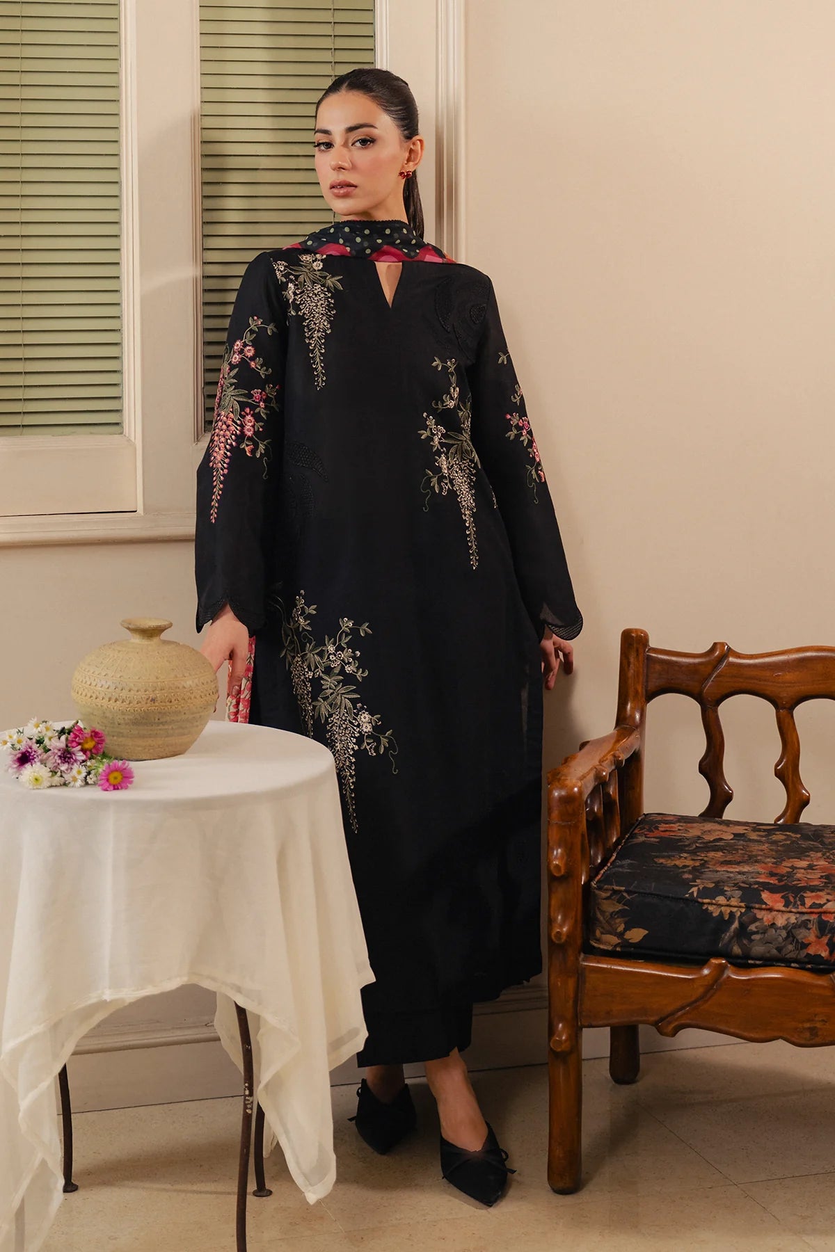 EMBROIDERED PREMIUM VISCOSE UW-0250 | Unstitched | Jazmin