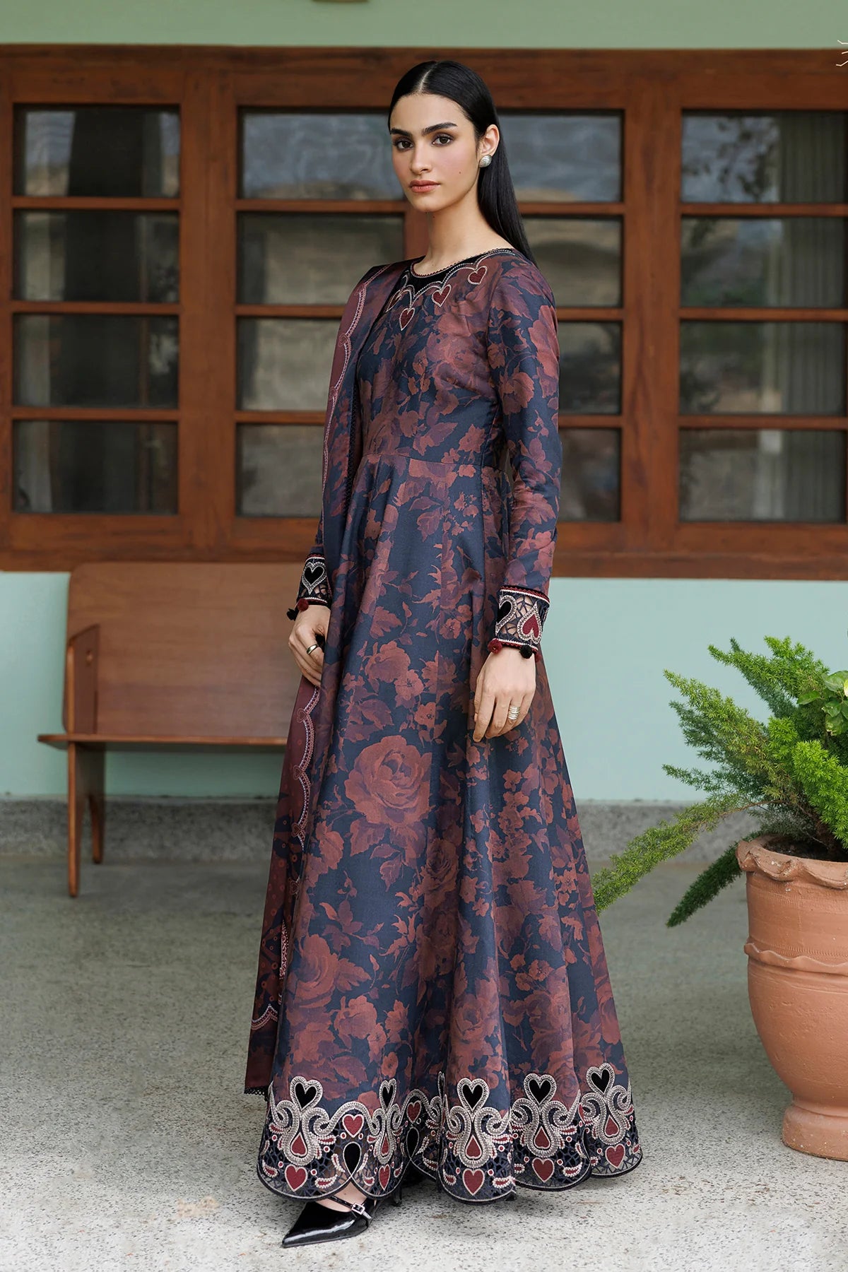 EMBROIDERED PREMIUM VISCOSE UW-0263 | Unstitched | Jazmin