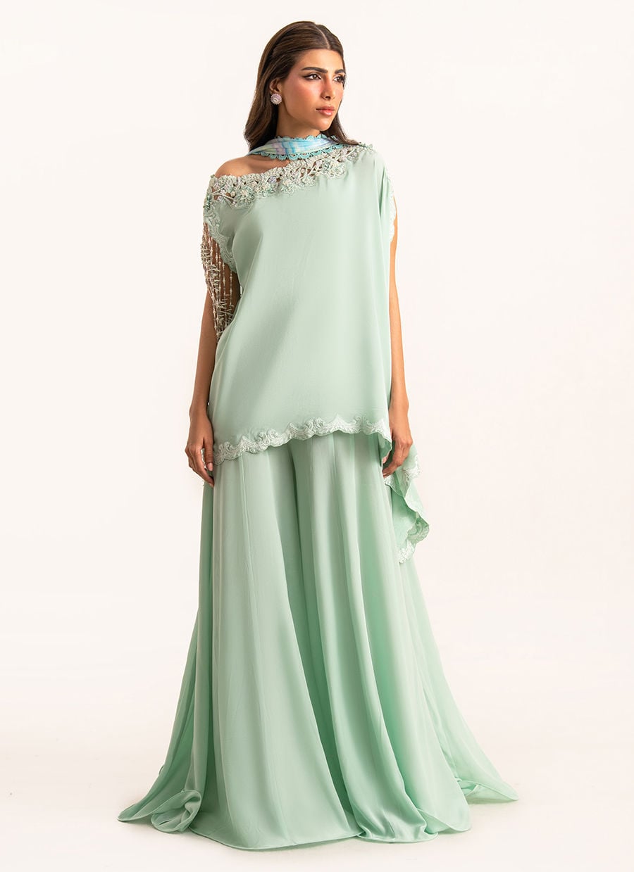 Anari Shirt And Drape Dupatta With Pants | Lea Luxe | FARAH TALIB AZIZ