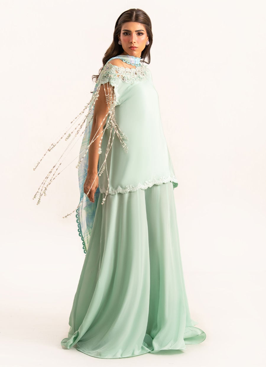 Anari Shirt And Drape Dupatta With Pants | Lea Luxe | FARAH TALIB AZIZ