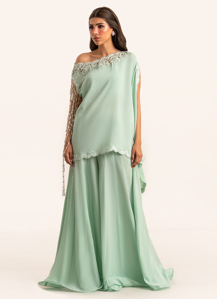 Anari Shirt And Drape Dupatta With Pants | Lea Luxe | FARAH TALIB AZIZ