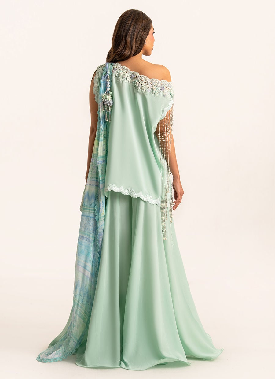 Anari Shirt And Drape Dupatta With Pants | Lea Luxe | FARAH TALIB AZIZ