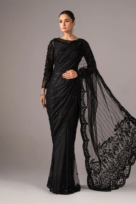 SF-EF22-41R1 | Embroidered Net Saree | MARIA.B