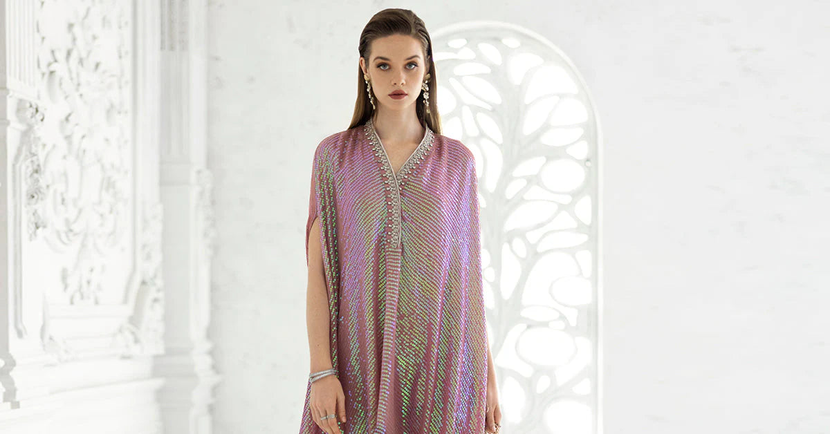 SF-EF26-11-Pink | 3 Piece Embroidered Chiffon Suit | MARIA.B