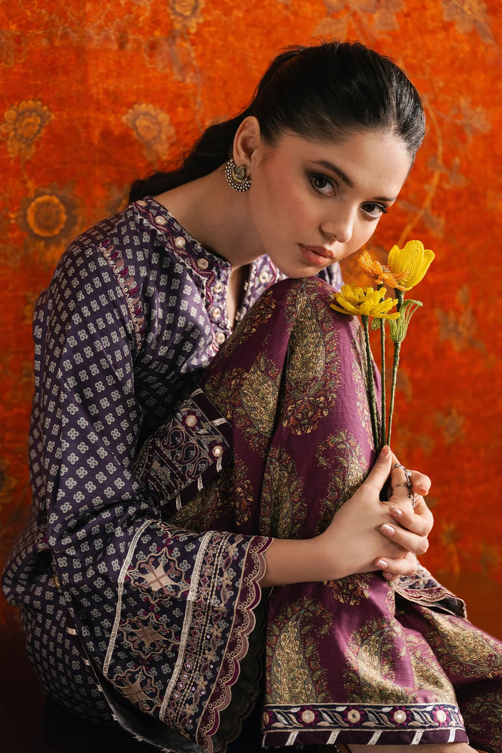 INDIGO BLUE | E4702/103/622 | Rozana Winter Drop 1 | Ethnc
