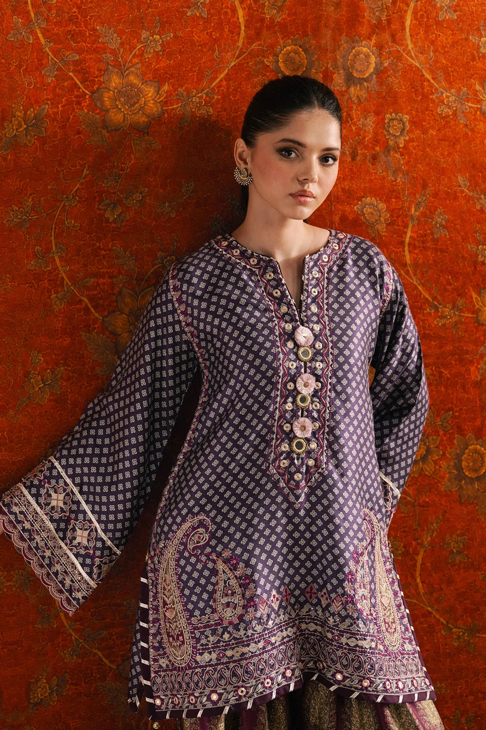 INDIGO BLUE | E4702/103/622 | Rozana Winter Drop 1 | Ethnc