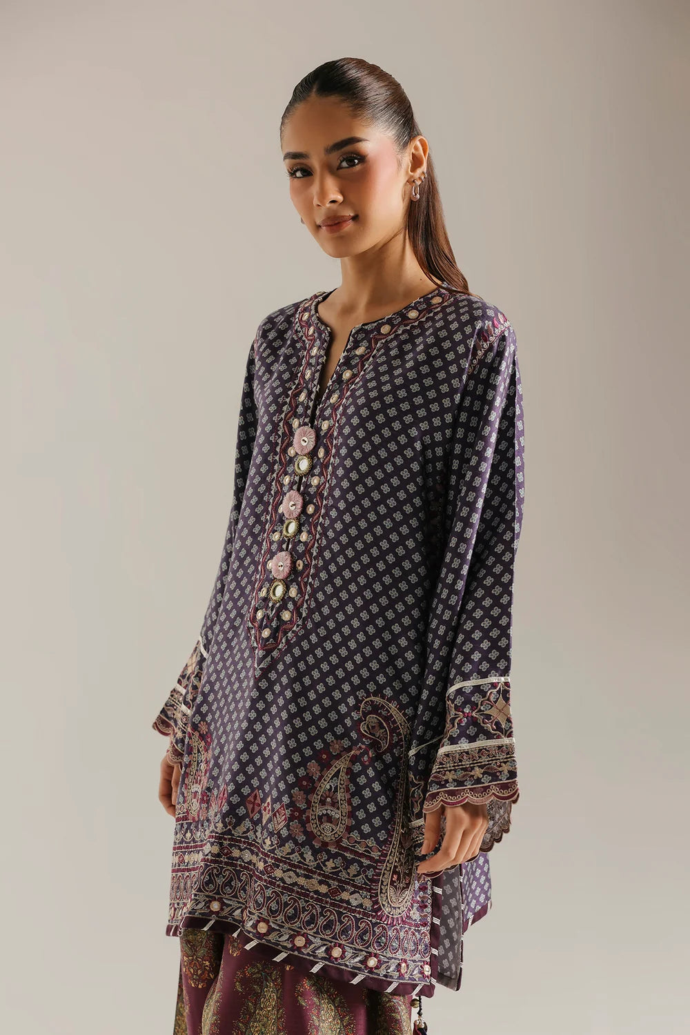 INDIGO BLUE | E4702/103/622 | Rozana Winter Drop 1 | Ethnc