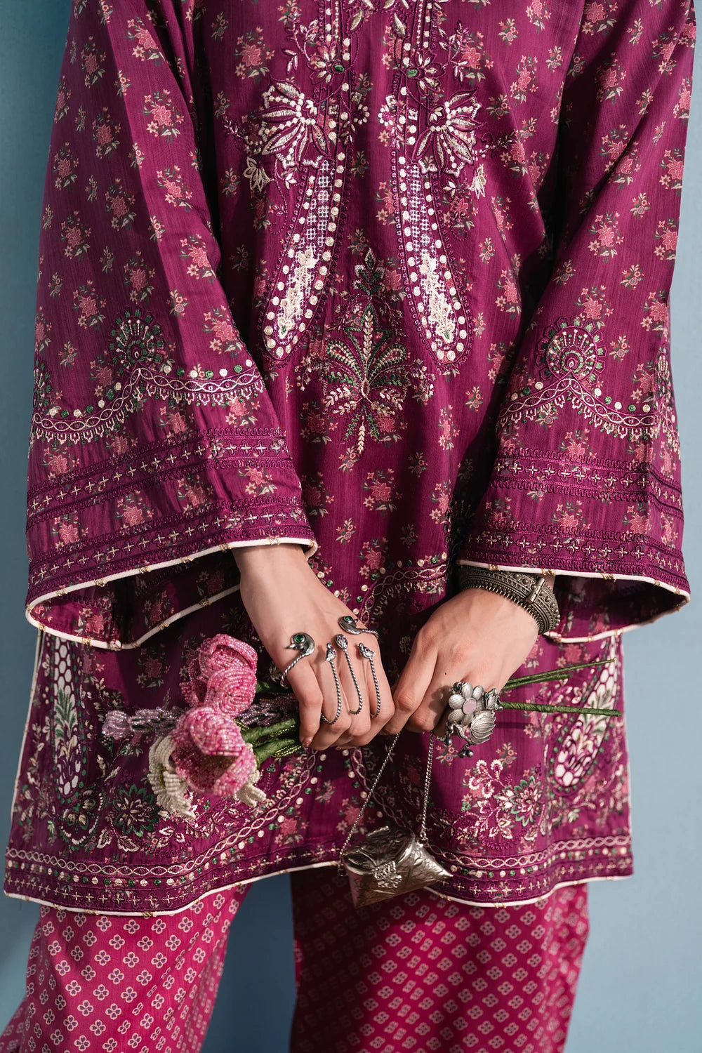 PURPLE ORCHID | E4749-103-522 | Rozana Winter Drop 1 | Ethnc