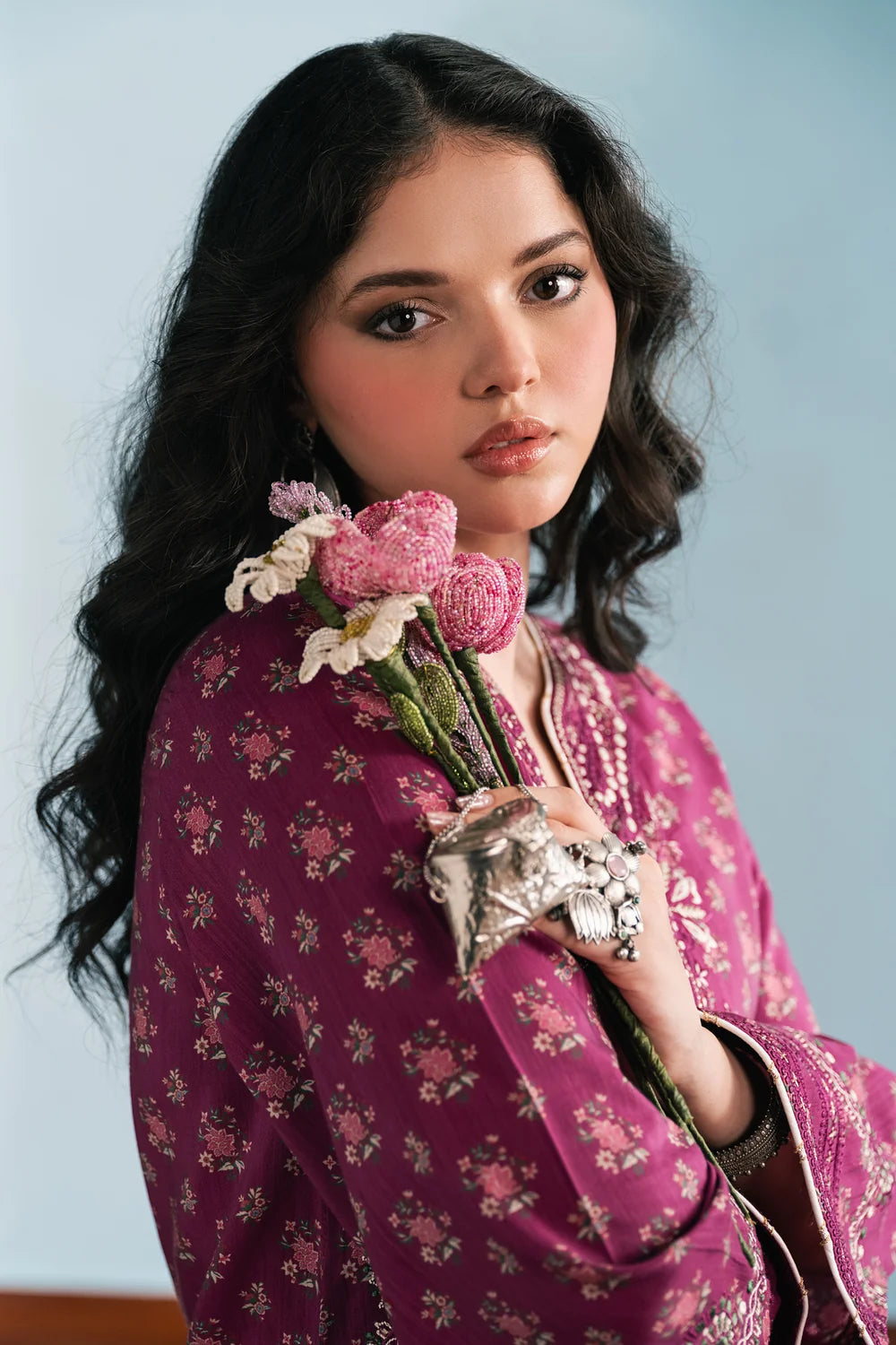 PURPLE ORCHID | E4749-103-522 | Rozana Winter Drop 1 | Ethnc