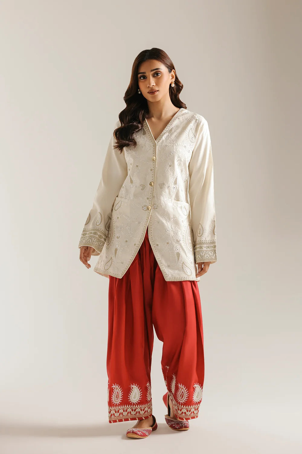 OFF WHITE | E4740/103/002 | Rozana Winter Drop 1 | Ethnc