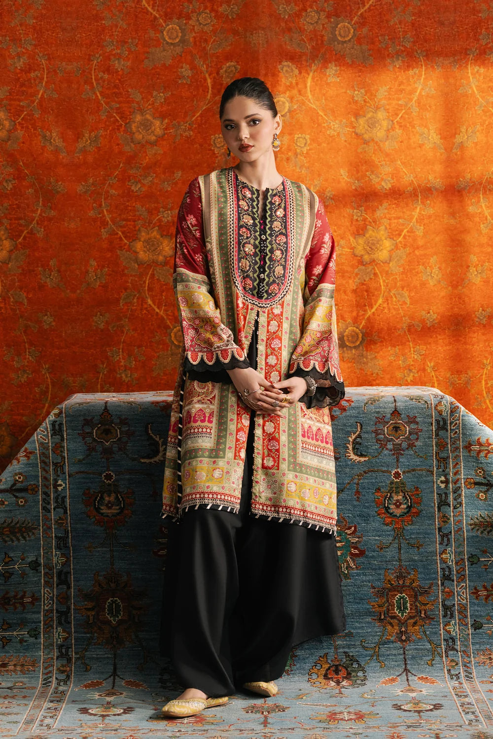 DEEP BURGUNDY | E4727-103-414 | Rozana Winter Drop 1 | Ethnc
