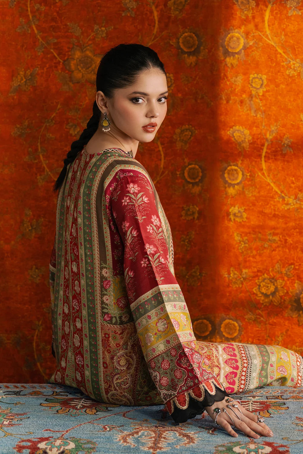 DEEP BURGUNDY | E4727-103-414 | Rozana Winter Drop 1 | Ethnc