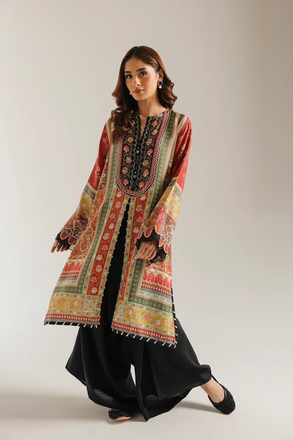 DEEP BURGUNDY | E4727-103-414 | Rozana Winter Drop 1 | Ethnc