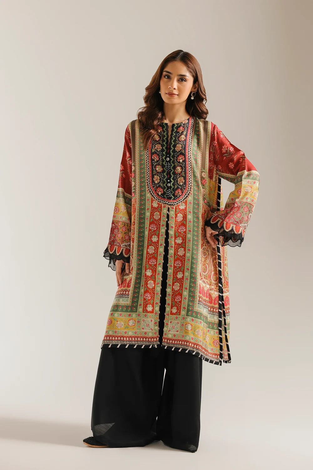 DEEP BURGUNDY | E4727-103-414 | Rozana Winter Drop 1 | Ethnc