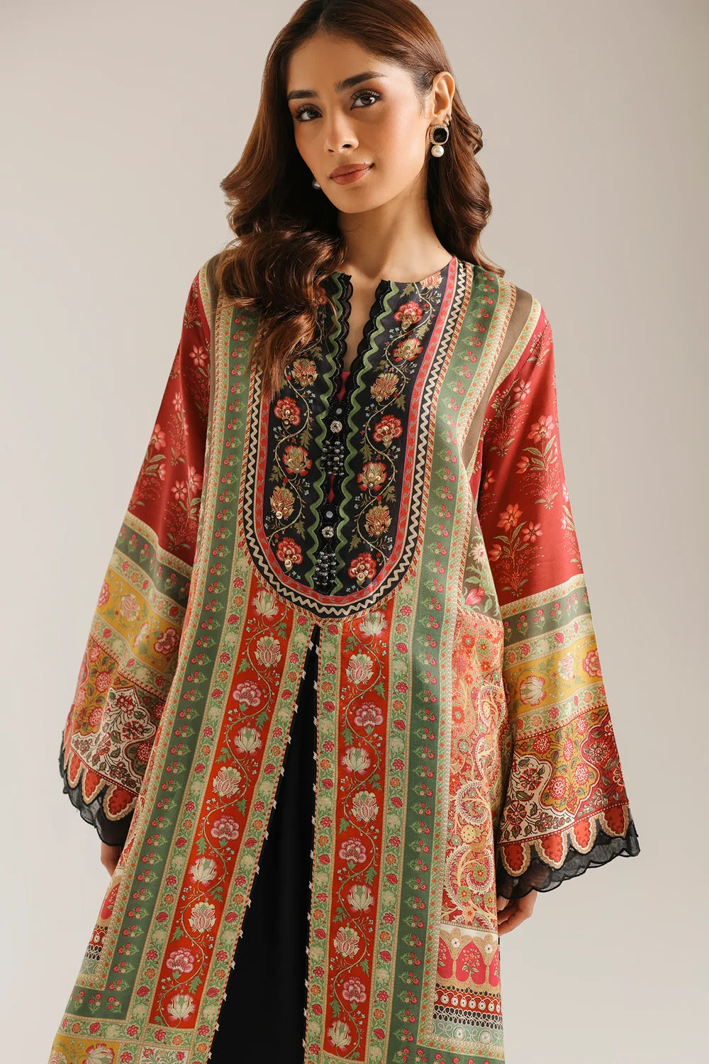 DEEP BURGUNDY | E4727-103-414 | Rozana Winter Drop 1 | Ethnc