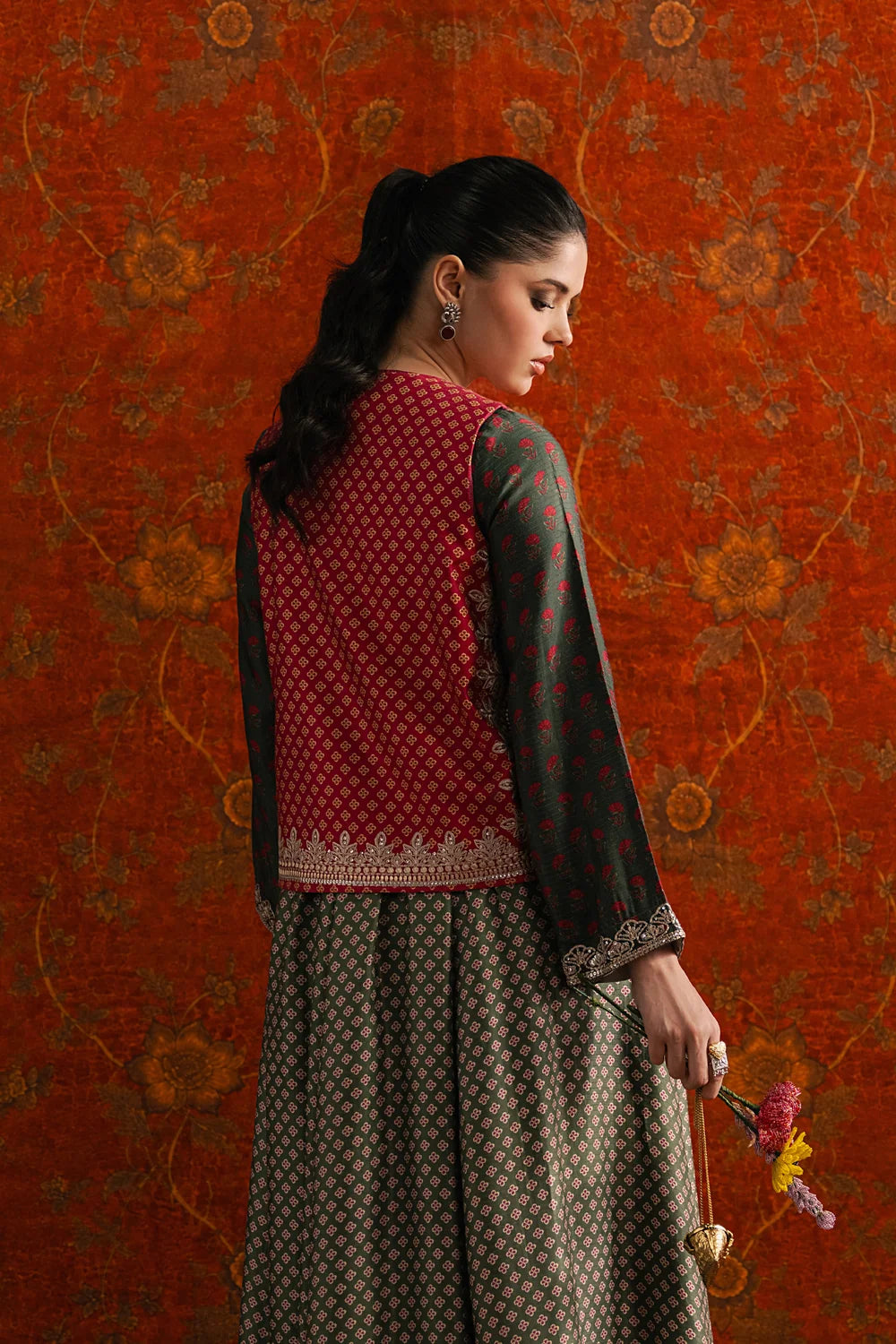 GRASS GREEN | E4704-103-707 | Rozana Winter Drop 1 | Ethnc
