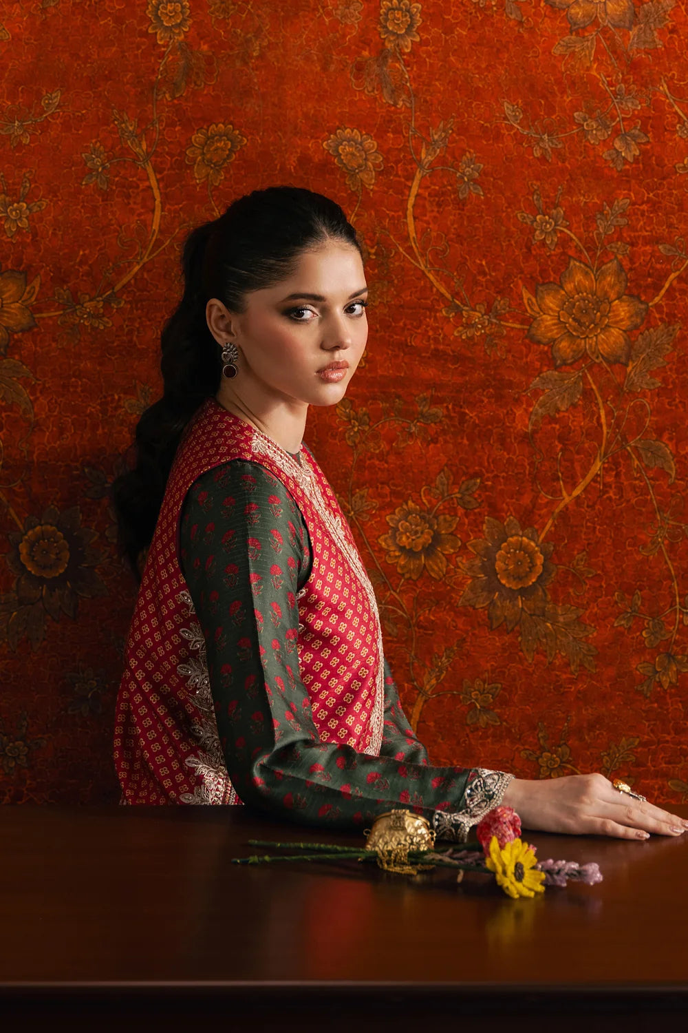 GRASS GREEN | E4704-103-707 | Rozana Winter Drop 1 | Ethnc
