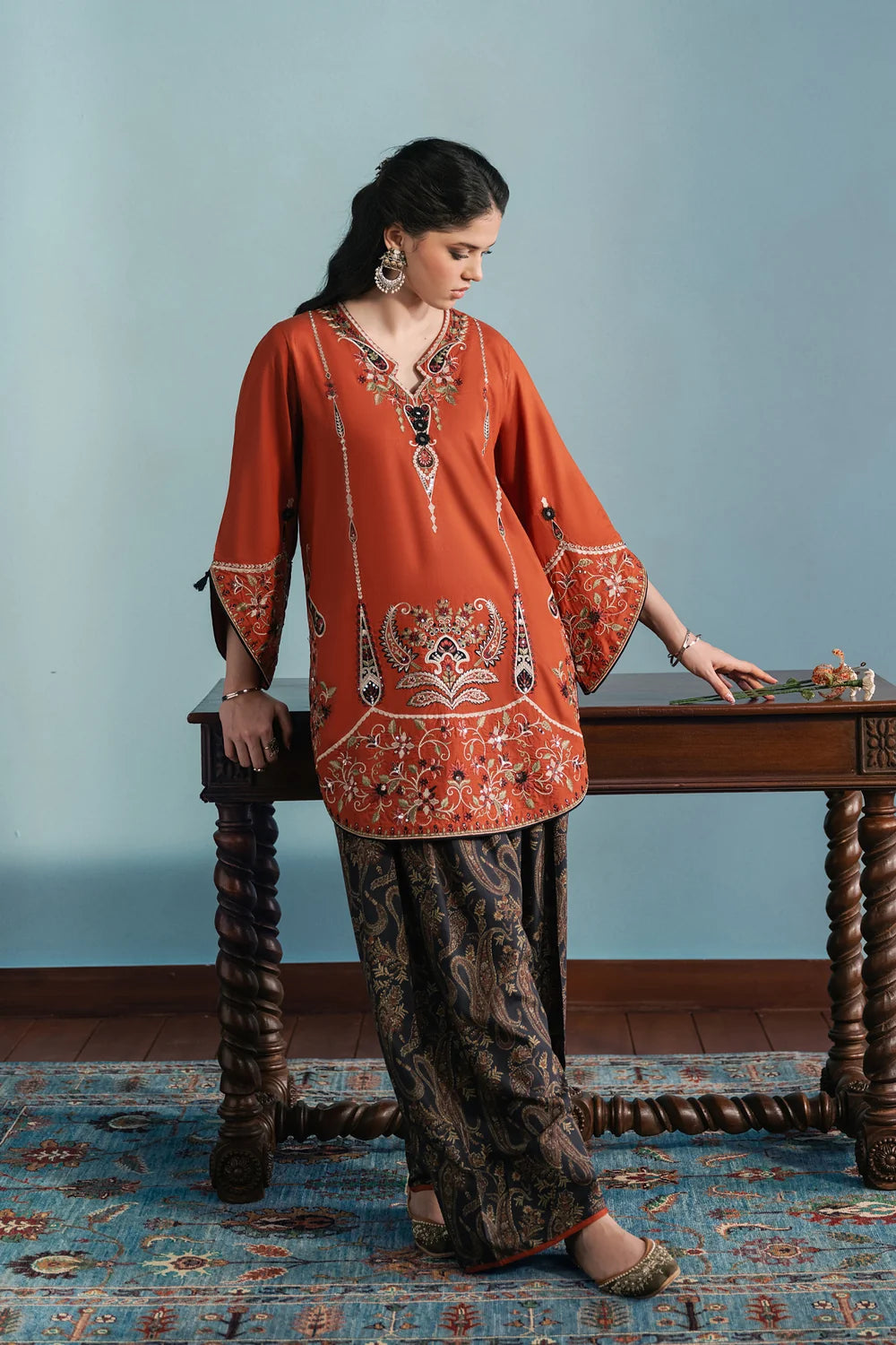 RUST | E4766-103-205 | Rozana Winter Drop 1 | Ethnc