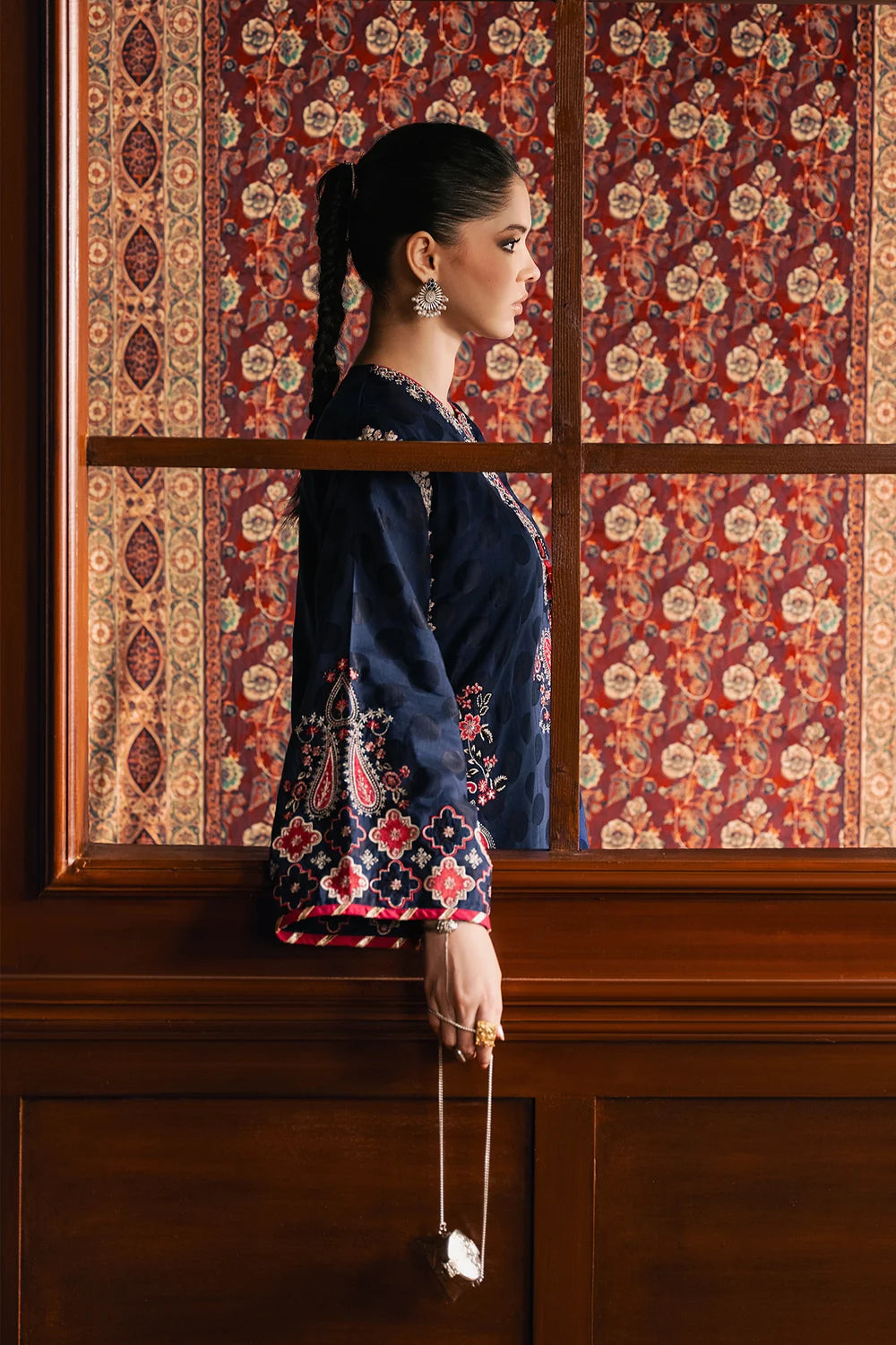 DEEP BLUE | E4756/103/620 | Rozana Winter Drop 1 | Ethnc