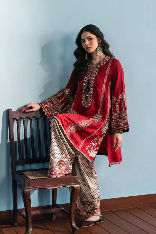 BURGUNDY | E4752-103-415 | Rozana Winter Drop 1 | Ethnc