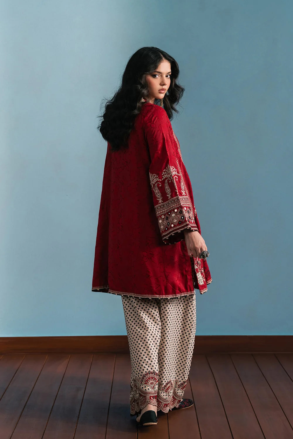 BURGUNDY | E4752-103-415 | Rozana Winter Drop 1 | Ethnc
