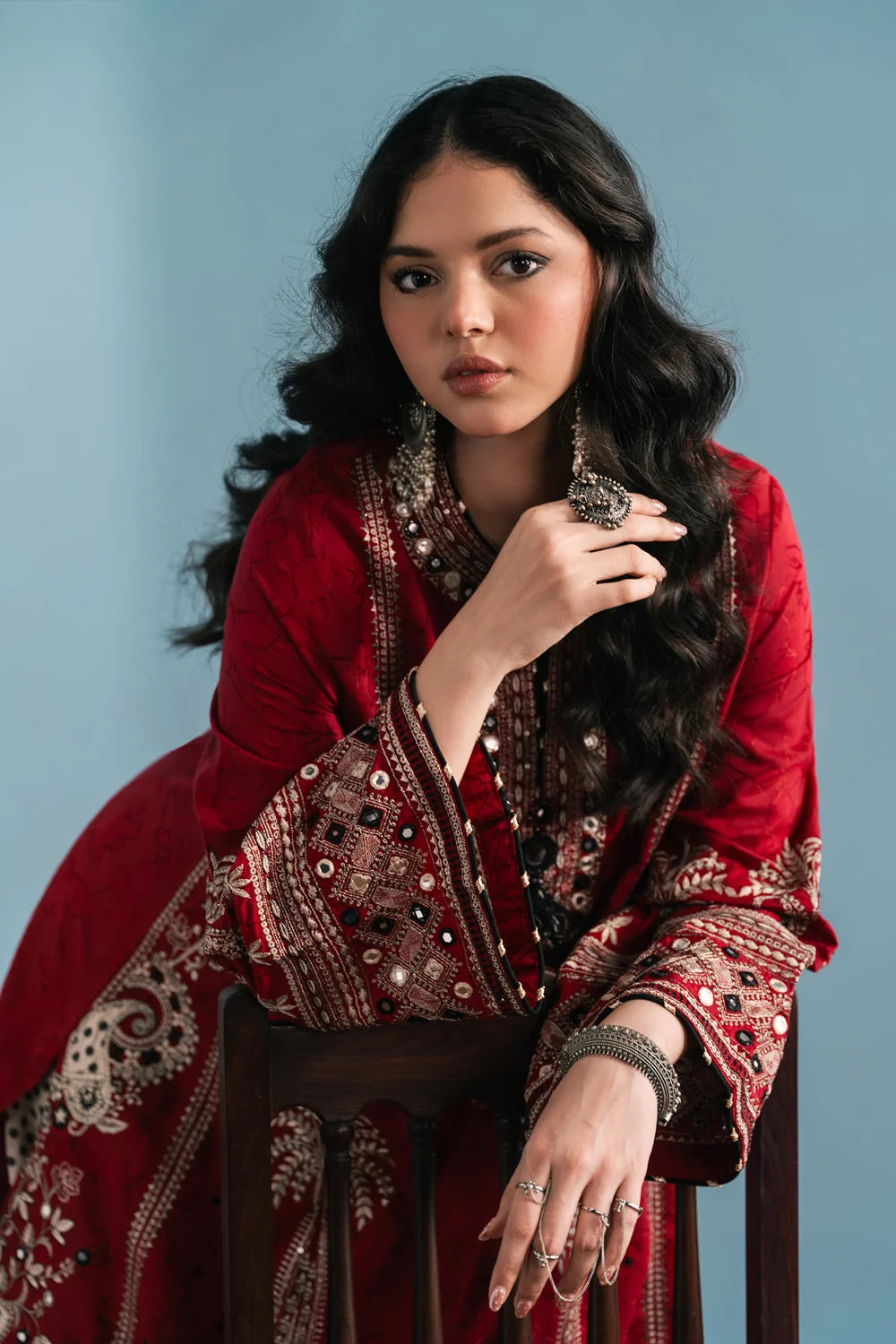 BURGUNDY | E4752-103-415 | Rozana Winter Drop 1 | Ethnc