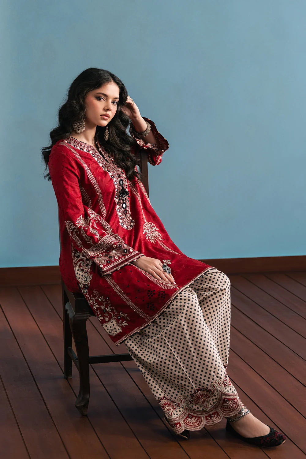 BURGUNDY | E4752-103-415 | Rozana Winter Drop 1 | Ethnc