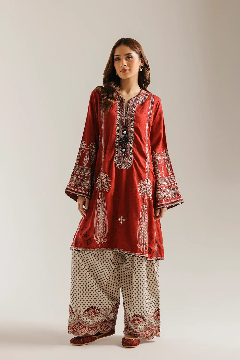 BURGUNDY | E4752-103-415 | Rozana Winter Drop 1 | Ethnc