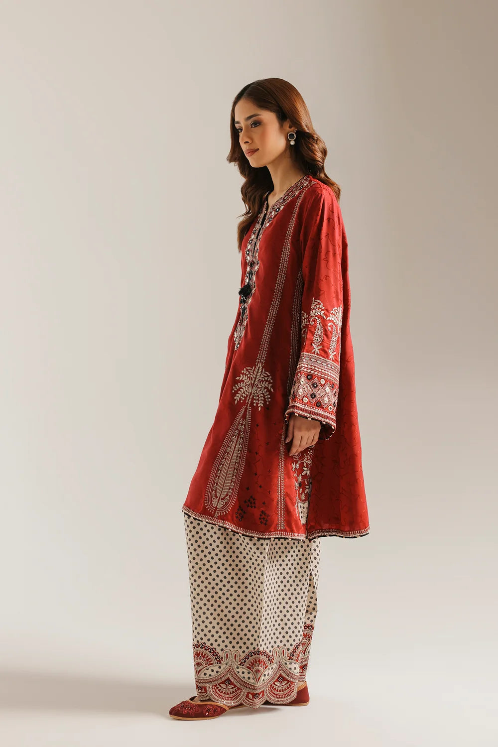 BURGUNDY | E4752-103-415 | Rozana Winter Drop 1 | Ethnc