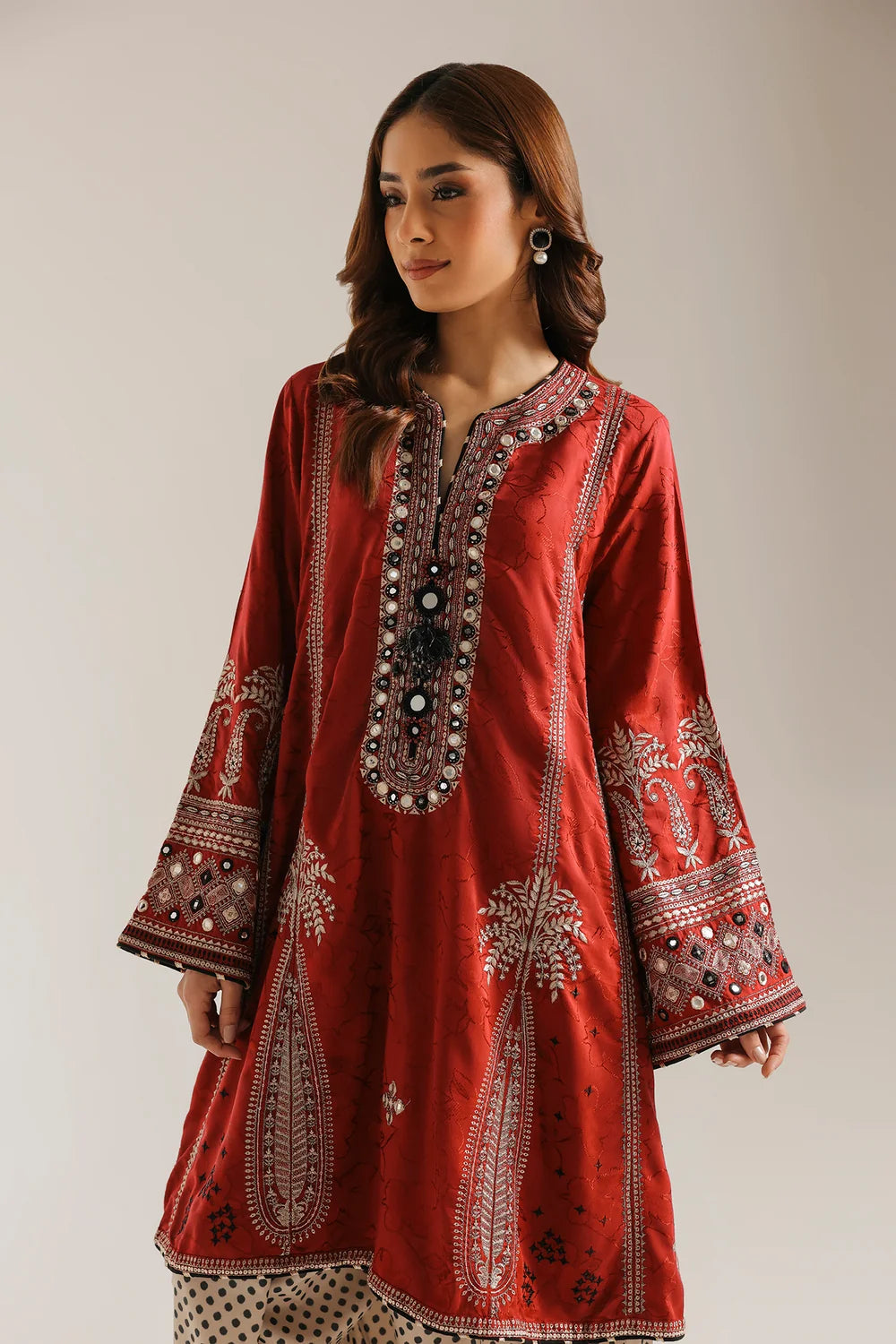 BURGUNDY | E4752-103-415 | Rozana Winter Drop 1 | Ethnc