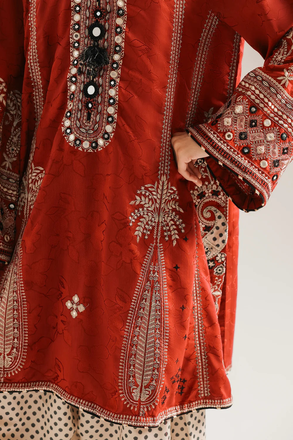 BURGUNDY | E4752-103-415 | Rozana Winter Drop 1 | Ethnc