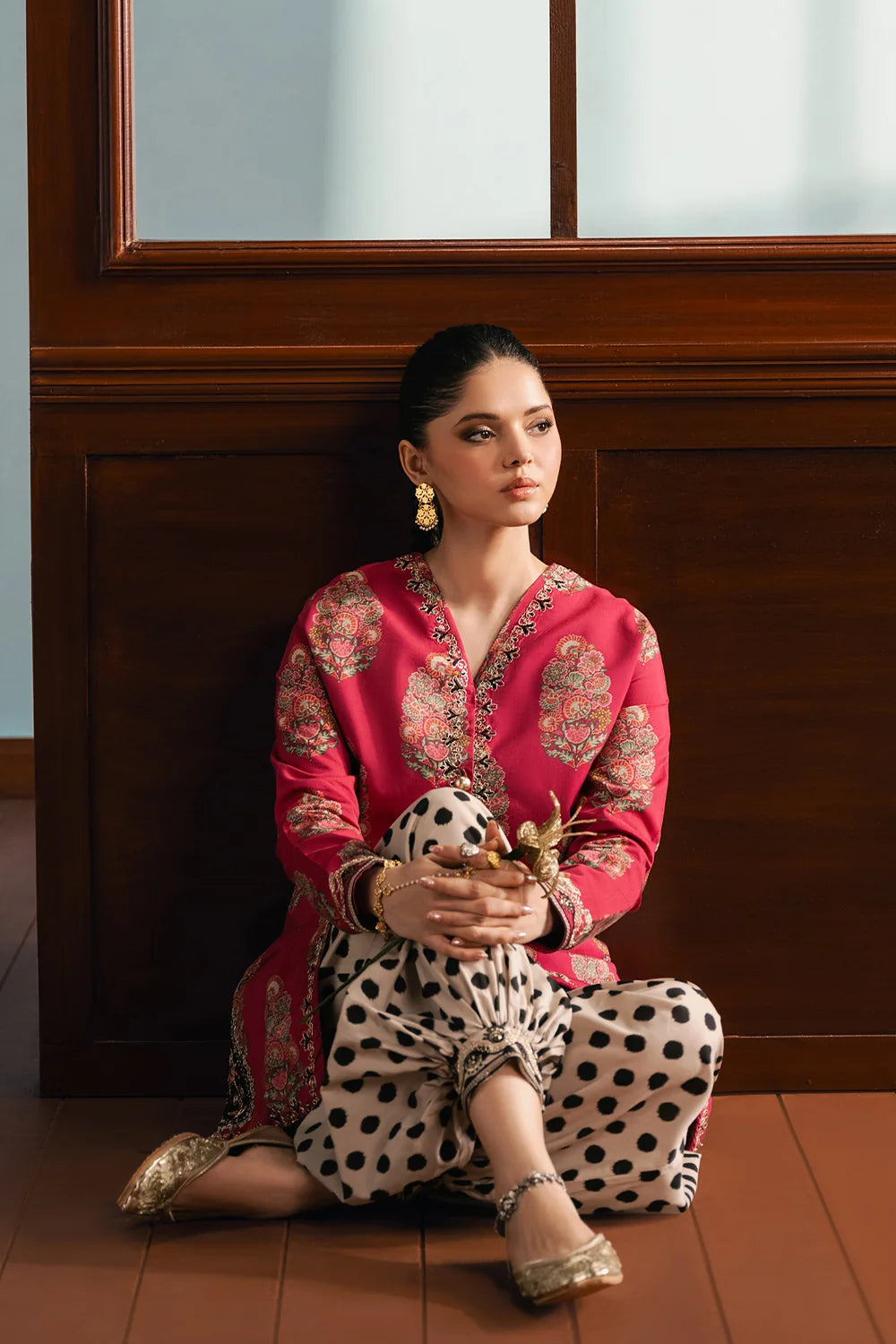 PINK | E4716/103/401 | Rozana Winter Drop 1 | Ethnc