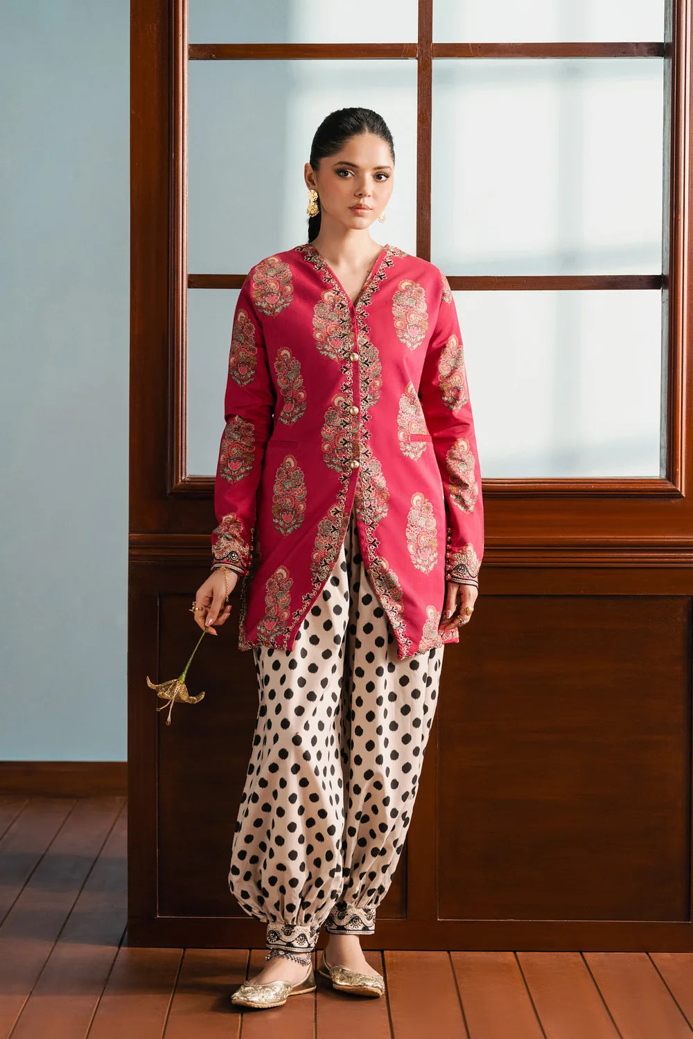 PINK | E4716/103/401 | Rozana Winter Drop 1 | Ethnc