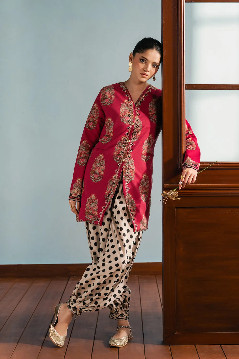 PINK | E4716/103/401 | Rozana Winter Drop 1 | Ethnc