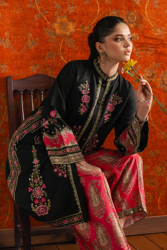 BLACK | E4701/103/901 | Rozana Winter Drop 1 | Ethnc