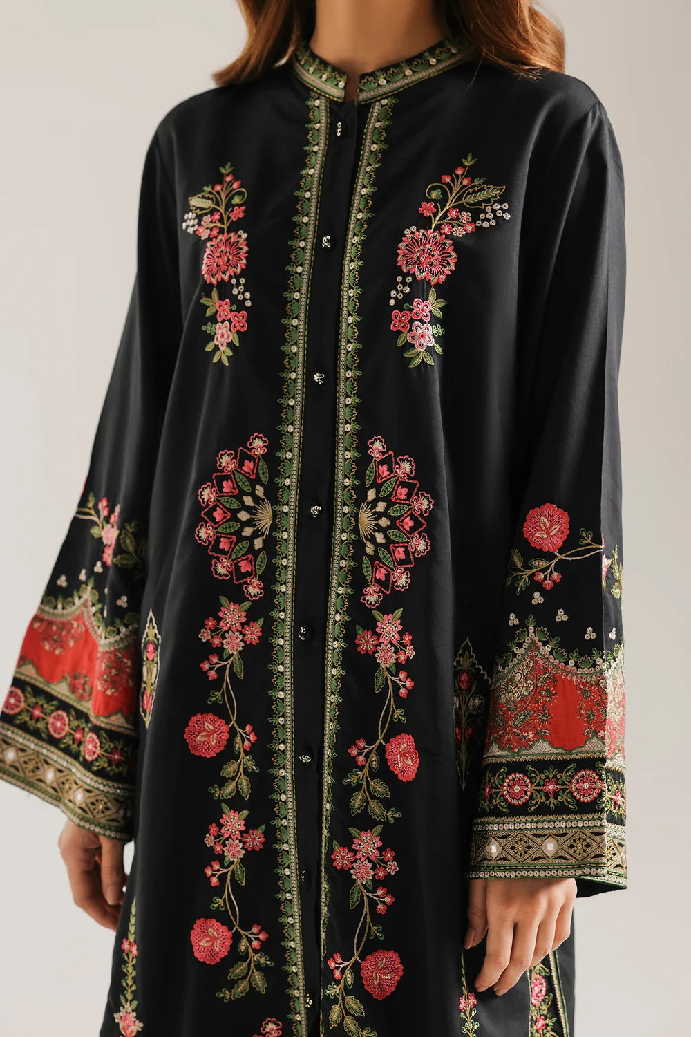 BLACK | E4701/103/901 | Rozana Winter Drop 1 | Ethnc