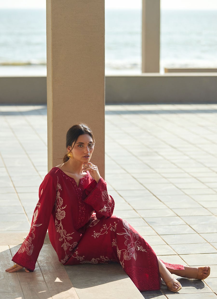 Siren Scarlett Silk Kaftan | LAANI - THE KAFTAN EDIT | FARAH TALIB AZIZ