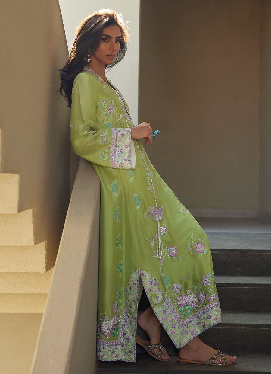 Zinni Silk Kaftan | LAANI - THE KAFTAN EDIT | FARAH TALIB AZIZ