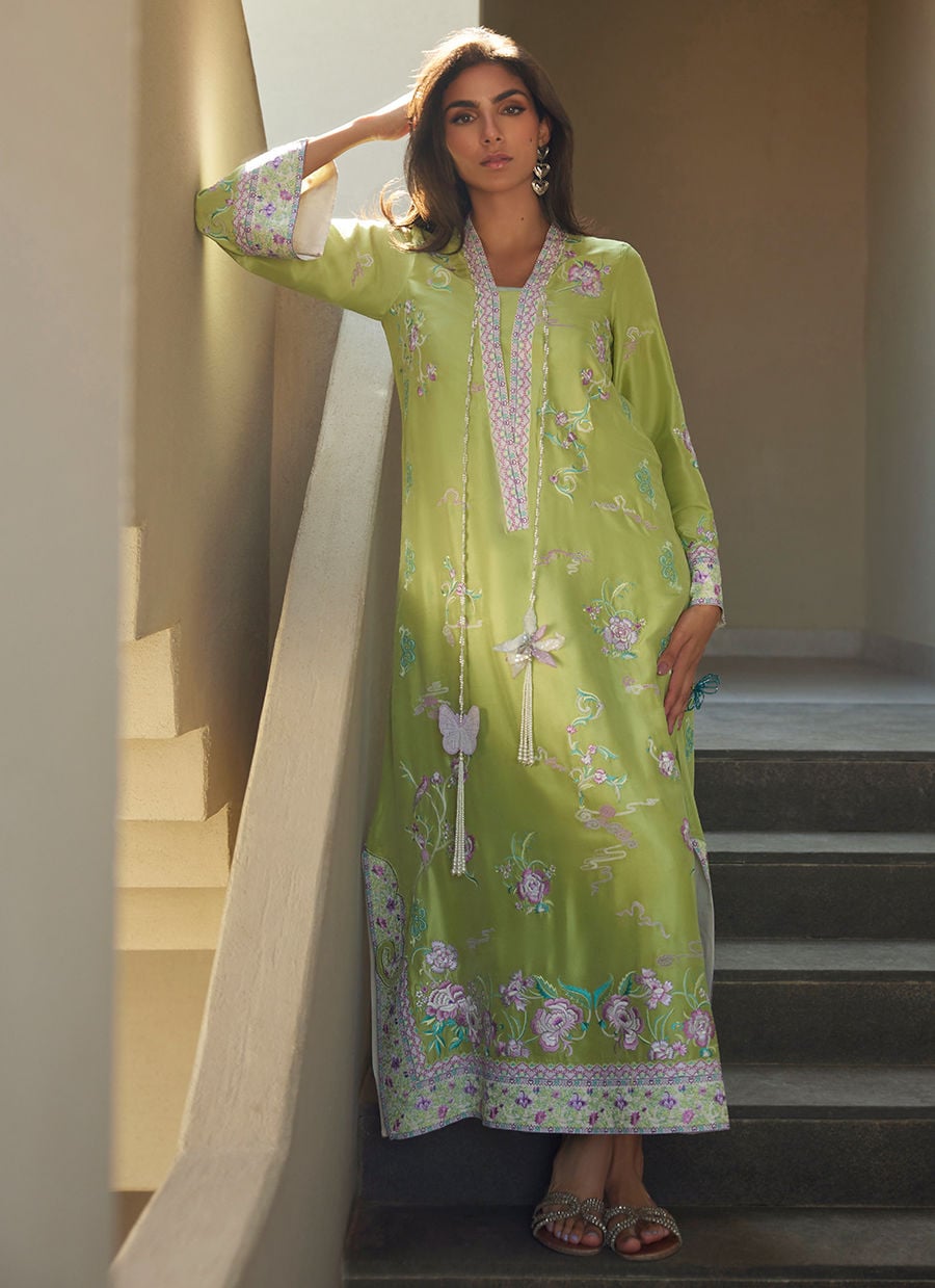 Zinni Silk Kaftan | LAANI - THE KAFTAN EDIT | FARAH TALIB AZIZ