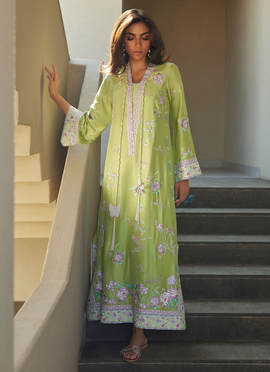 Zinni Silk Kaftan | LAANI - THE KAFTAN EDIT | FARAH TALIB AZIZ