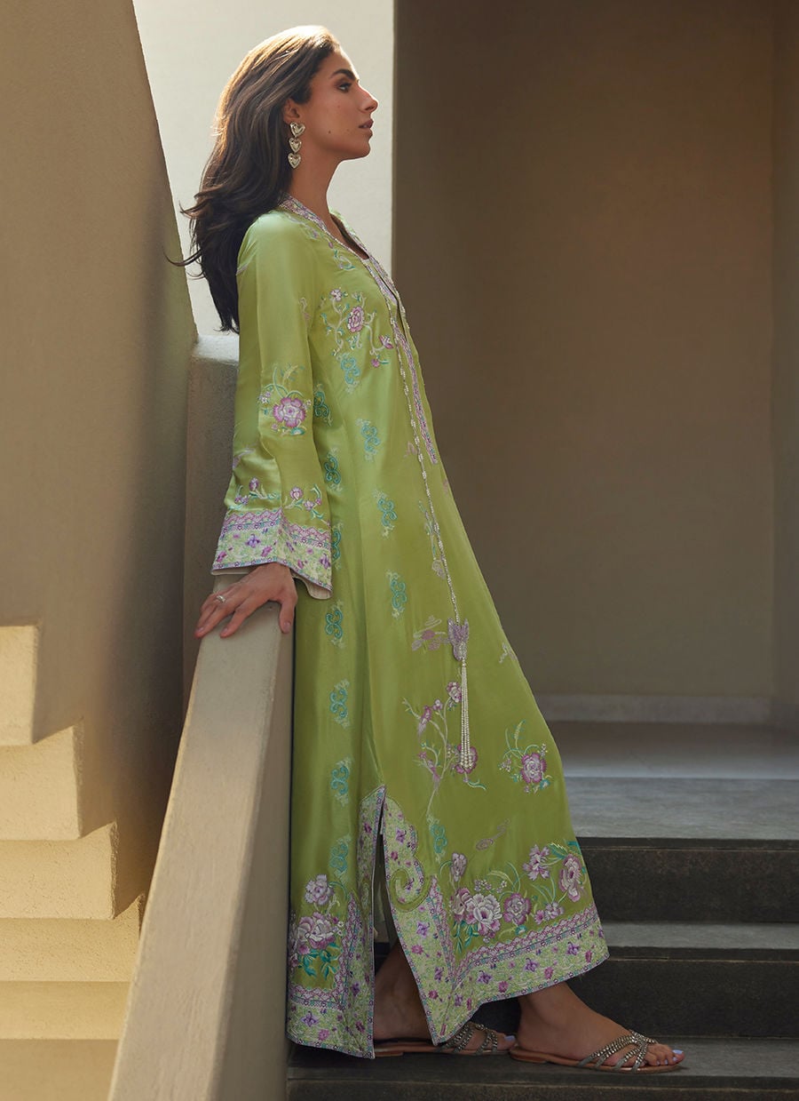Zinni Silk Kaftan | LAANI - THE KAFTAN EDIT | FARAH TALIB AZIZ