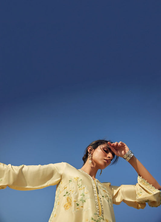 Lira Lemon Kaftan | LAANI - THE KAFTAN EDIT | FARAH TALIB AZIZ