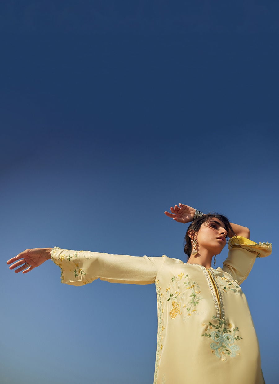 Lira Lemon Kaftan | LAANI - THE KAFTAN EDIT | FARAH TALIB AZIZ
