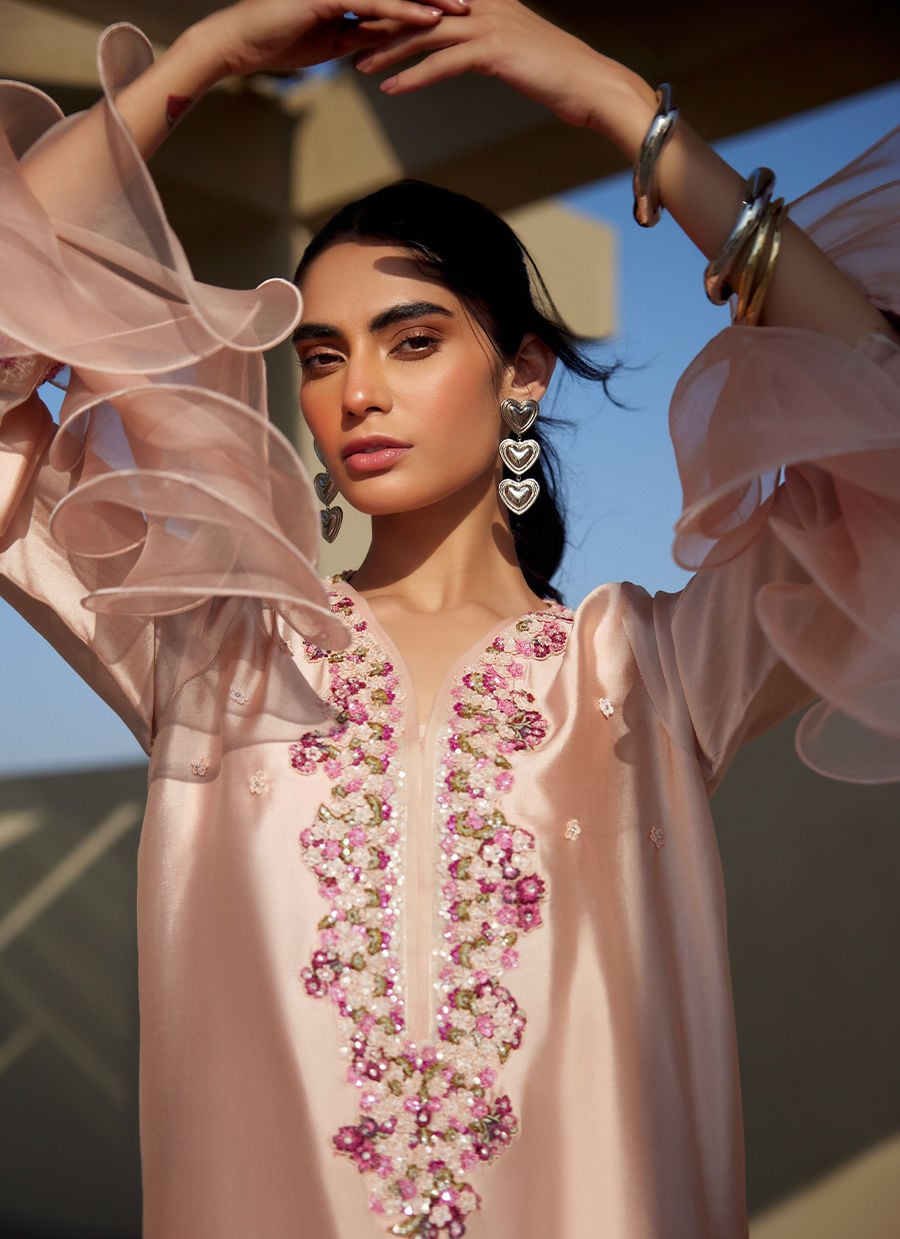 Mariposa Blush Kaftan | LAANI - THE KAFTAN EDIT | FARAH TALIB AZIZ