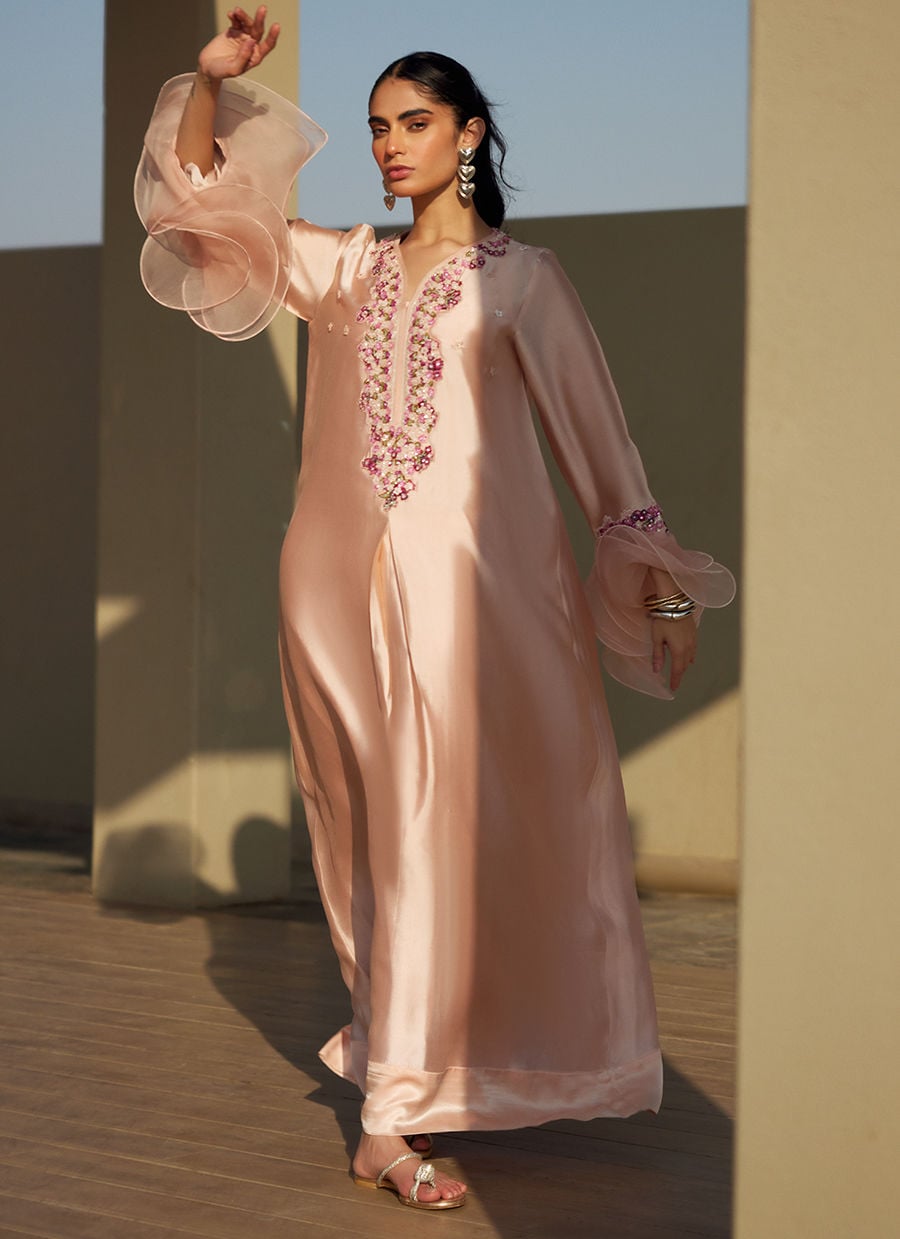 Mariposa Blush Kaftan | LAANI - THE KAFTAN EDIT | FARAH TALIB AZIZ