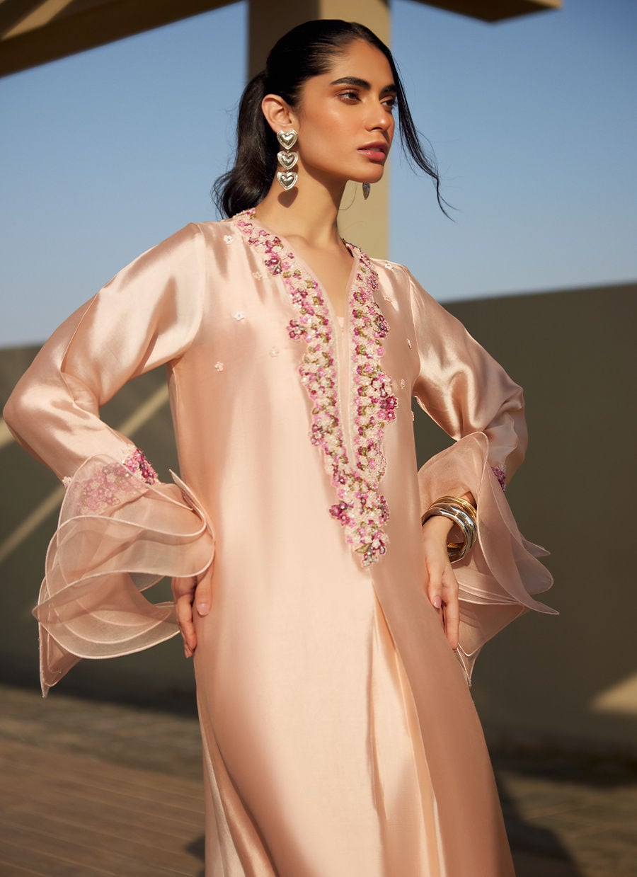 Mariposa Blush Kaftan | LAANI - THE KAFTAN EDIT | FARAH TALIB AZIZ