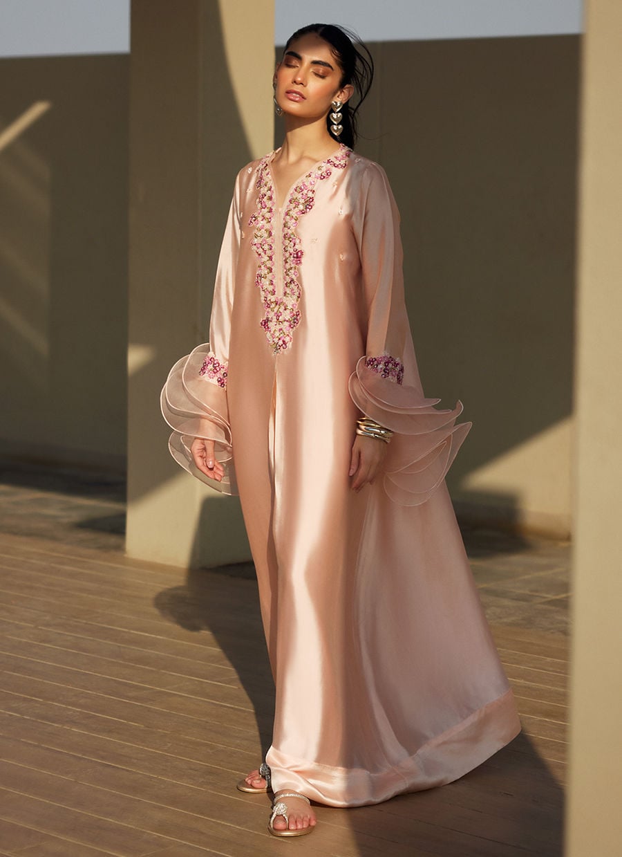 Mariposa Blush Kaftan | LAANI - THE KAFTAN EDIT | FARAH TALIB AZIZ