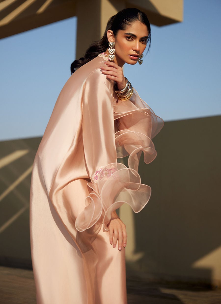Mariposa Blush Kaftan | LAANI - THE KAFTAN EDIT | FARAH TALIB AZIZ